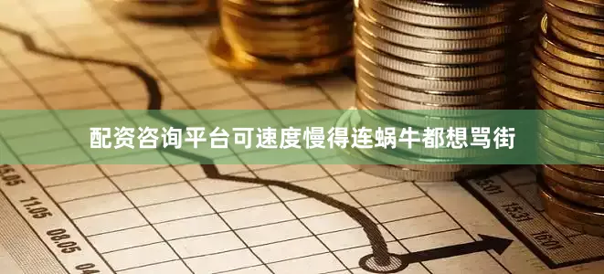 配资咨询平台可速度慢得连蜗牛都想骂街